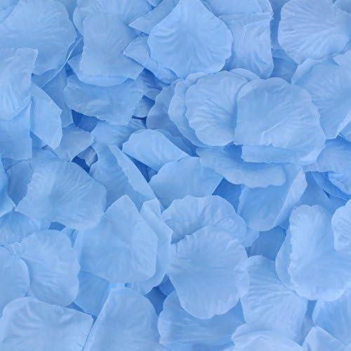 HCSTAR 1000pcs Silk Rose Petals Wedding Confetti Party Flower, Navy Blue, 1000