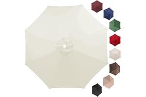 SDNAM Toldo De Repuesto para Sombrilla De Patio, 2m/2.3m/2.7m/3m, 6-8 Varillas, Cubierta Exterior para Sombrilla Portátil (Q8,300cm/8ft)