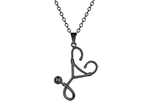 Richsteel Collier Pendentif Love-ECG Pulsation Pendentif avec Collier Réglable,Collier Battement de Coeur Acier Inoxydable en Couleur Argent/Or/Noir Love Cadeau Noel pour Femme Homme (Boîte Bijou)