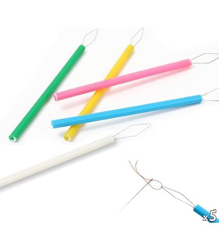 3 Enhebradores Automáticos De Agujas - Verde, Amarillo Y Rosa, Para Máquina De Coser Y Agujas De Mano