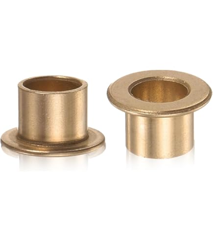 6 Boccole Autolubrificanti In Bronzo - Flangia 6x10x8 Mm Per Attrezzature Industriali