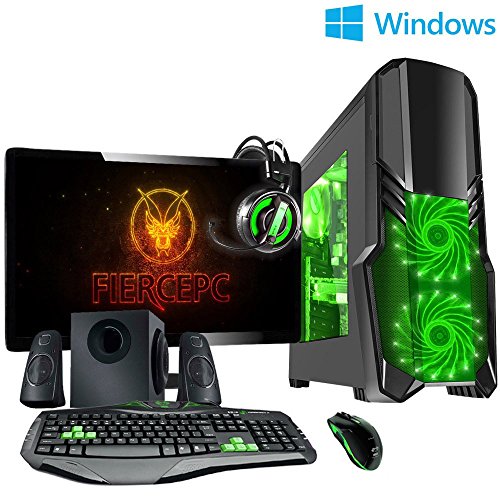 Fierce ULTRA SCHNELLE Zweikern Familie Gaming PC - Windows 10 - 3.9GHz AMD A-Series A4-6300 - Gaming, Büro, Familie PC - (WIFI, 16GB RAM, 1TB Festplatte, R7 Serie Grafik) - 222037