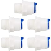 sourcing map Quick Connection Purifier 3/8" BSP Male -3/8" Tube OD 5pcs | Tube Mounts, Push Connector, Water Hose, Gasket for