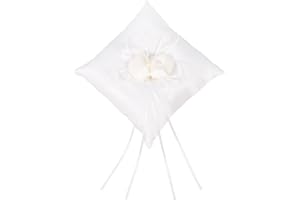 Beaupretty Ringkissen Hochzeit Satin Ehering-Kissen Ceramony Tasche Ring Bearer Ringkissen Für Hochzeitszeremonie 12x12cm