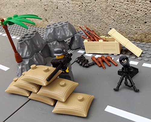 Modbrix 50222 – ✠ Artilleriestellung mit Granatwerfer inkl. Custom Minifigur Wehrmacht Soldat - 7