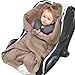 Wallaboo Baby Blanket Fleur, Supersoft 100% Cotton, For Pram, Moses Basket or Crib and Travel, Taupe