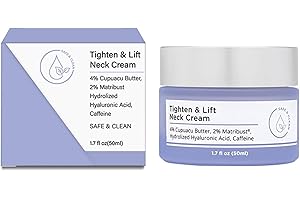 SHICHANGDA Crema Reafirmante para el Cuello | Crema para apretar y levantar el cuello | Crema antienvejecimiento para el cuello para apretar y arrugas para un tono de piel uniforme, 1.7 onzas líquidas