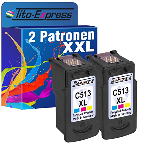 PlatinumSerie® 2 Druckerpatronen für Canon CL-513XL Color IP2700 MX350 MX360 MX410 MX420 MP240 MP260 MP480