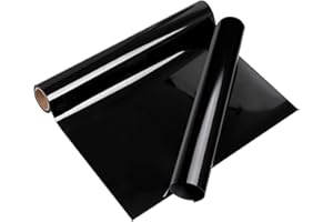 VINYL FROG Heat Transfer Vinyl Roll HTV Vinyl - 30.5x155cm Black Iron on Vinyl for T-Shirts, Heat Press Vinyl for DIY Craft Designs (Black)