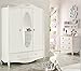 Produktbild MÄDCHEN BABY KLEIDERSCHRANK JASMIN / TÜV GEPRÜFT / NEU / 3 - TÜRIG