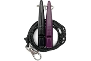 ACME Hundepfeife No. 211,5 mit Pfeifenband | Im Doppelpack | 2 Pfeifen inklusive 2 Bänder | Ideal für den Rückruf - Laut und weitreichend (Black + Purple)