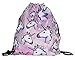 Produktbild BE UNICORN | Cooler Einhorn Turnbeutel | Rucksack mit süßen Emoji Cartoon Motiven | 3D-Druck mit Kordelzug | schönes Geschenk | stylisches Design | für alle Einhorn-Fans