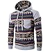 Produktbild Kobay Herren Männer Retro Langarm Hoodie Kapuzen Sweatshirt Tops Jacke Mantel Outwear