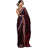 Very Much Indian Parampara Pure Cotton Saree in Brown with Exclusive Zari Border & Pallu