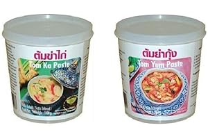 Pamai Pai® Zestaw: 2 x 400 g Lobo Pasten Tom Ka und Tom Yum Thai Gotowanie pastę na przyprawy