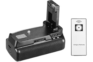Camnoon Vertikaler Batteriehalter für Nikon D5300 D3300 D3200 D3100 DSLR-Kamera EN-EL 14 Batteriebetrieben mit IR-Fernbedienung