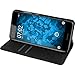 Price comparison product image PhoneNatic Artificial Leather Case compatible with Huawei P10 Plus - Bookstyle black Cover + protective foils