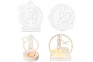 CHANRAINGYEE 2 Pcs Silikonformen Gießformen Silikon Gießformen Silikonform Kerzenhalter Silikonformen Gießformen Gießform Kerzenhalter Giessformen Silikon Gießform Silikon zum Gießen Silikonform(Möwe und Herz)