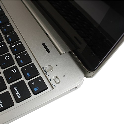 Tastatur-Schutzhülle mit Ständer, abnehmbare Kvago Bluetooth-Tastatur, aus Premium Polyurethan-Leder, für Samsung Galaxy Note 10.1 2014 Edition SM-P600/P601/P605 Silber silber iPad mini 4 - 5
