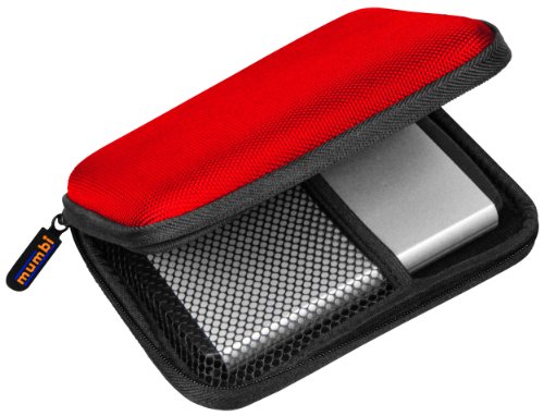 mumbi externe Festplattentasche bis 6,35 cm (2,5 Zoll) rot - 6