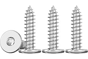 Drenky Tornillos M5 para Madera Torx En Acero Inox A2 V2A Tornillo Roscachapas de Cabeza Plana 50 Piezas M5x20mm Tornillos Para FijacióN En Madera Y Proyectos DIY