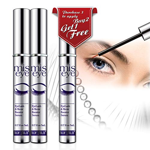 Le sérum naturel pour la croissance des cils de Softsub® offre des cils plus longs et des sourcils plus épais - Traitement de formulation allemand et soin de croissance des cils (5 ml)