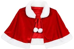 LUYANFX Weihnachten Santa Umhang Weihnachtsmantel Cape Damen Weihnachtsfrau Kostüm Damen Rot Samt Mantel Weihnachten Umhang für Weihnachten Kostüm Party (Erwachsene)