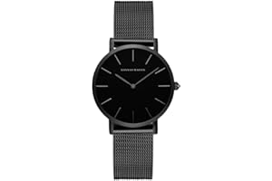 HANNAH MARTIN Reloj de Cuarzo para Mujer Banda Malla Acero Inoxidable Ultra Delgado