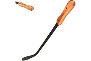 ReTaaj Heavy Duty 800mm Weed Slasher Clearing Weeds Long Grass Slash Whip Scythe Sickle 27" Blade Length Wooden Handle