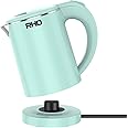 0.5L Small Portable Electric Kettles for Boiling Water, Stainless Steel Travel Kettle, Fast Boil Teapot, Boil-Dry Protection & Auto Shut-Off, Perfect For Traveling Cooking, Coffee, Tea, Eggs(Green)
