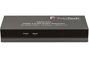 FeinTech VAX01203 HDMI 2.0 HD Audio Extractor Splitter para DTS-HD Dolby Atmos TrueHD 4K HDR