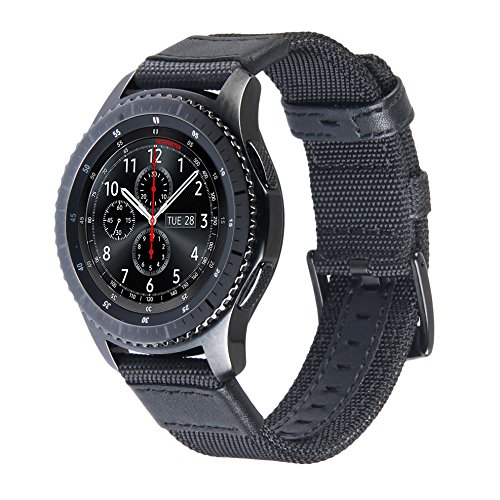 Gear S3 Classic Uhrenarmband / Gear S3 Frontier Ersatz Riemen, V-MORO 22mm Premium Woven Nylon Ersatzband Armband für Samsung Gear S3 Classic Gear S3 Frontier Sport Smartwatch