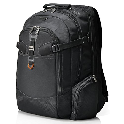 Everki Titan – Laptop Rucksack für Notebooks bis 18,4 Zoll (46,7 cm) mit durchdachtem Fächer-Konzept, viel Stauraum und weiteren hochwertigen Funktionen, Schwarz