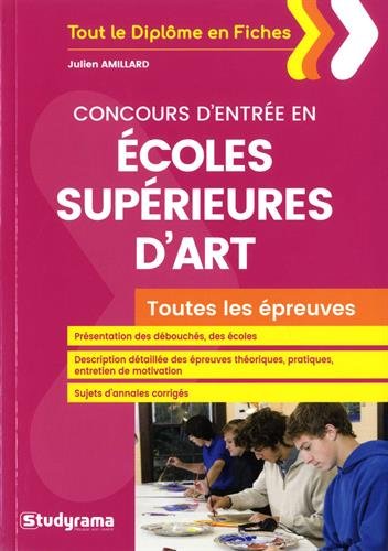 Télécharger Concours d'entrée en écoles supérieures d'art Livre eBook France