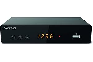 STRONG - Décodeur TNT Double Tuner Full HD - SRT8222 - Fonction Enregistreur - Compatible Normes HEVC265 & Dolby Digital Plus - Port HDMI, Péritel, USB - Guide Electronique des Programmes - Noir