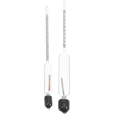 Notimin Alcoholmeter, 3 stuks, 0-40 vol%, 40-70 vol%, 70-100 vol%, alcoholmeter, tester, alcoholgehalte glazen meetcilinder voor alle sterke dranken/distillaten, whisky, brandy, wodka Notimin Alcoholmeter, 3 stuks, 0-40 vol%, 40-70 vol%, 70-100 vol%, alcoholmeter, tester, alcoholgehalte glazen meetcilinder voor alle sterke dranken/distillaten, whisky, brandy, wodka