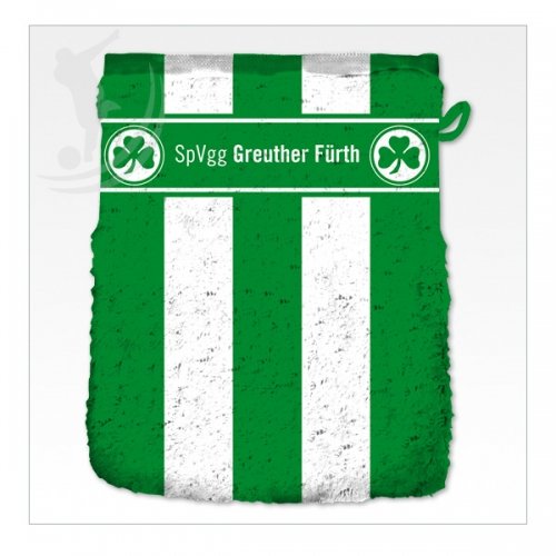 Preisvergleich Produktbild Greuther Fürth Waschhandschuh Blockstreifen