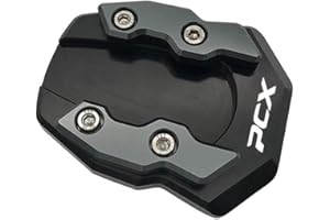 LongGreat Für Honda PCX 125 150 160 2018-2022+ Kickstand Seitenständer Vergrößerungsverlängerungsplatte (Grau,1)