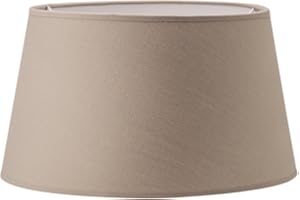 Home Sweet Home Lampenschirm für Tischlampe und Stehlampe | Lampenschirm Taupe | 35/30/19 cm | für E27-Fassung |