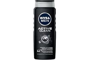 NIVEA MEN Active Clean Męski Żel pod prysznic 3w1 - Do twarzy, ciała i włosów Oczyszczający 500 ml