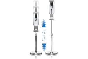 ZELLACLEAN Desinfektionsständer höhenverstellbar inkl. Sensor - Desinfektions-Spender mit Nebeldüse für Flüssigmittel | berührungslose Handdesinfektion mit Sensor | Rundständer |Silber
