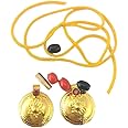 advancedestore (Set of 1 Round Mangal Sutra Thalli Bottu (Brass) with Yellow Thread for Religious Hindu Tradition