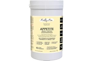 PRETTY PEA Max Strength Appetite Suppressants Women & Men, Weight Loss, Fibre Supplement, Psyllium Husk Powder, Glucomannan Complex, Colon Cleanse, Prebiotic Fiber Supplements, FOS Inulin, Konjac Root, 3000mg