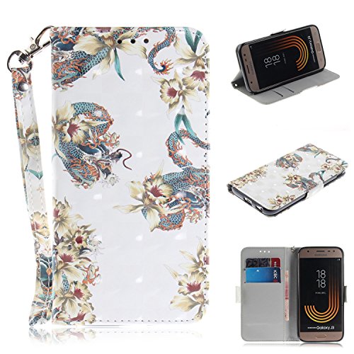 Preisvergleich Produktbild Samsung Galaxy J3 2017 / SM-J330F Handyhülle [Premium Leder] [Standfunktion] [Kartenfach] [Magnetverschluss] 3D Schlanke Leder Brieftasche für Samsung Galaxy J3 2017 / SM-J330F (1)