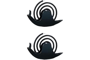 QICHENX Porta Zampirone in Metallo Lumache a Spirale,Porta Rocchetti per Zanzare,Supporto per Incenso, Per In Ferro Porta Bobina Insetti Da Interno o Da Esterno (Nero*2)