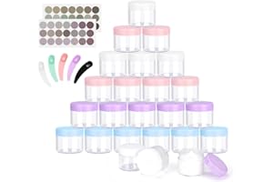 BELICOO 24 szt. pojemniki na kosmetyki 20 ml aluminiowe puszki z zakrętkami zakręcanymi wielokolorowe