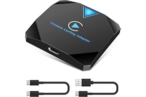 ANOPU Carplay Wireless Adapter, 2024 Upgrade Carplay Adapter für Apple Carplay Wireless Adapter Konvertieren Werkseitig Verkabeltem CarPlay zu Wireless Plug & Play Kompatibel Autos ab 2016 & iPhone iOS 10+