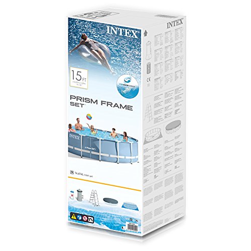 Intex Set Pool Prism Frame 4 M57 x 1 M07, Light Blue, 457 x 457 x 107 cm, 14,614,, 28734 NP - 8