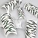 TOOGOO(R)100pcs Black White Zebra Design Tips Glitter Acrylic French False Nail Art Tips