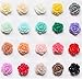 Goldenssy 24Pcs/Lot 10mm 3D Resin Flower Rose Nail Art Kit Manicure Nail Sticker Pattern Real For Gel UV Decoration Instead of Acrylic Liquid and Powder - White